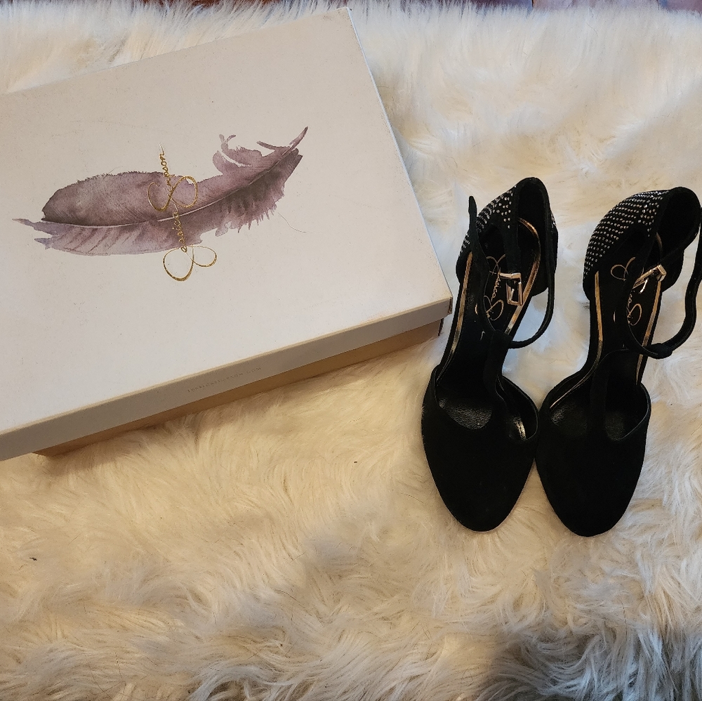 JS velvet heels